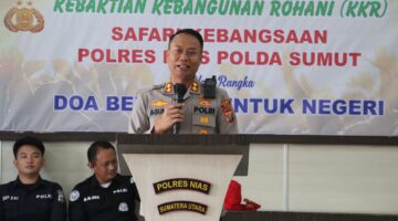 POLRES NIAS GELAR KKR SAFARI KEBANGSAAN “DOA BERSAMA UNTUK NEGERI”, PERKUAT IMAN DAN KEPEDULIAN SOSIAL