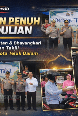 Ramadan Penuh Kepedulian, Polres Nias Selatan Bagikan Takjil untuk Masyarakat Kota Teluk Dalam