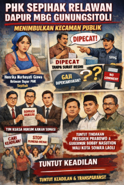 Diduga PHK Sepihak Tanpa Prosedur, Pemecatan Relawan Dapur MBG Gunungsitoli Tuai Kecaman Publik