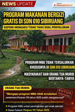 Program Makanan Bergizi Gratis di SDN 010 Sibiruang Disorot, Kepsek Mengaku Belum Terima Penyaluran