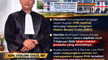 Adv. Itoloni Gulo, SH Serta Tim Apresiasi Respons Cepat Disnaker Gunungsitoli Terkait Dugaan PHK Sepihak Relawan MBG.