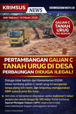 Diduga Tak Berizin, Aktivitas Galian C Tanah Urug di Desa Perbaungan Tuai Sorotan Warga